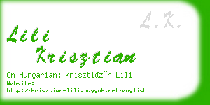 lili krisztian business card